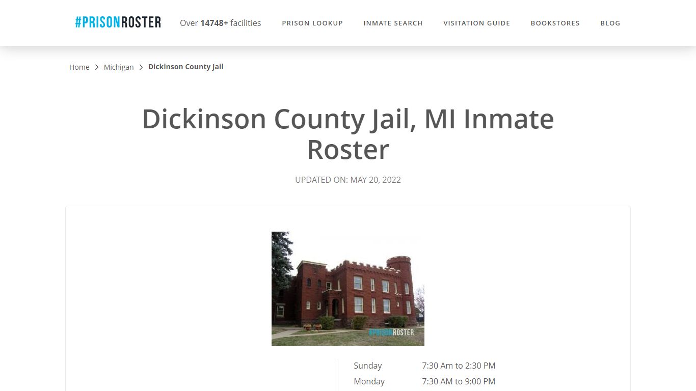 Dickinson County Jail, MI Inmate Roster